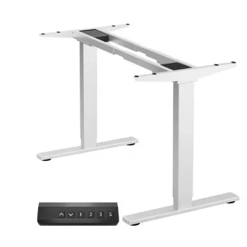 Rama do biurka regulowanego ONKRON CDF222E-W Elektryczna 2-nogowa, biała, szerokość 100–170 cm, skok 73+ cm, obciążenie 100 kg