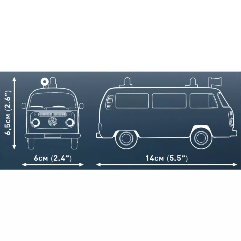Klocki konstrukcyjne Cobi Volkswagen T2b wóz strażacki skala 1:35, czerwony