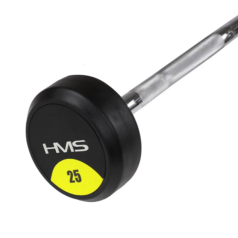 Stała sztanga obciążeniowa/gryf łamany z gumą HMS GSL25 25 kg