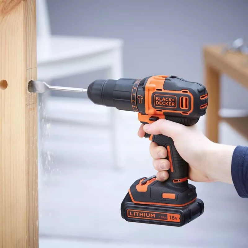 Wiertarka Black & Decker BDCHD18KB-QW bezkluczykowa Czarno-Pomarańczowa