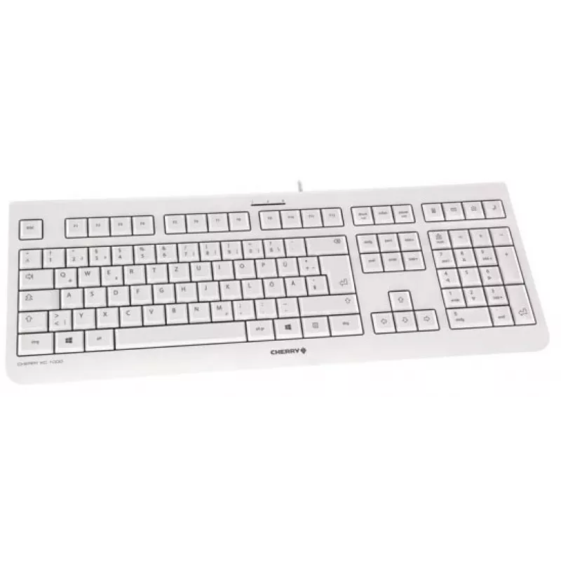 Klawiatura CHERRY KC 1000 do użytku domowego USB szwajcarska szara