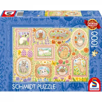 Puzzle Schmidt Spiele Noble Cats in Blossom, 1000 elementów, model 59792