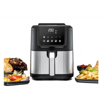 Frytkownica beztłuszczowa Rommelsbacher FRH 1500 — 5 L, 1500 W, stal nierdzewna/czarny