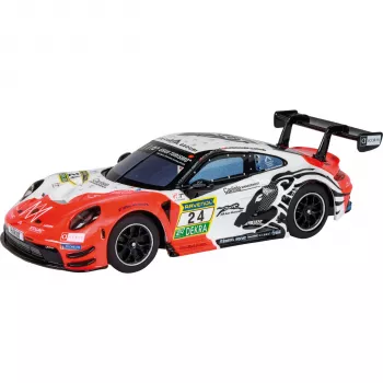 Slot Car CARRERA HYBRID Porsche 911 GT3 R „Lionspeed GP, nr 24” – hybrydowy model wyścigowy w skali