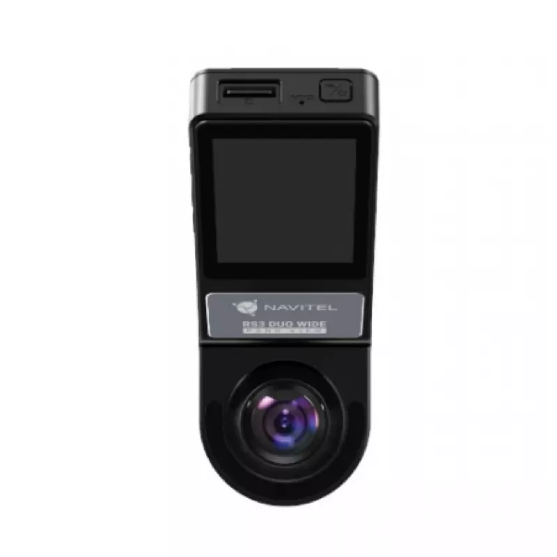 Dash Cam Navitel RS3 Duo Wide — dwukanałowa 1080p, obiektyw szerokokątny, GPS, czujnik G, wyświetlacz 2,7 cala