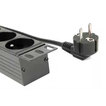 EnerGenie EG-PDU-014-F Rack Power Distribution Unit (8 gniazd FR, 1U, 16 A, wtyczka Schuko, 3 m, kolor czarny)
