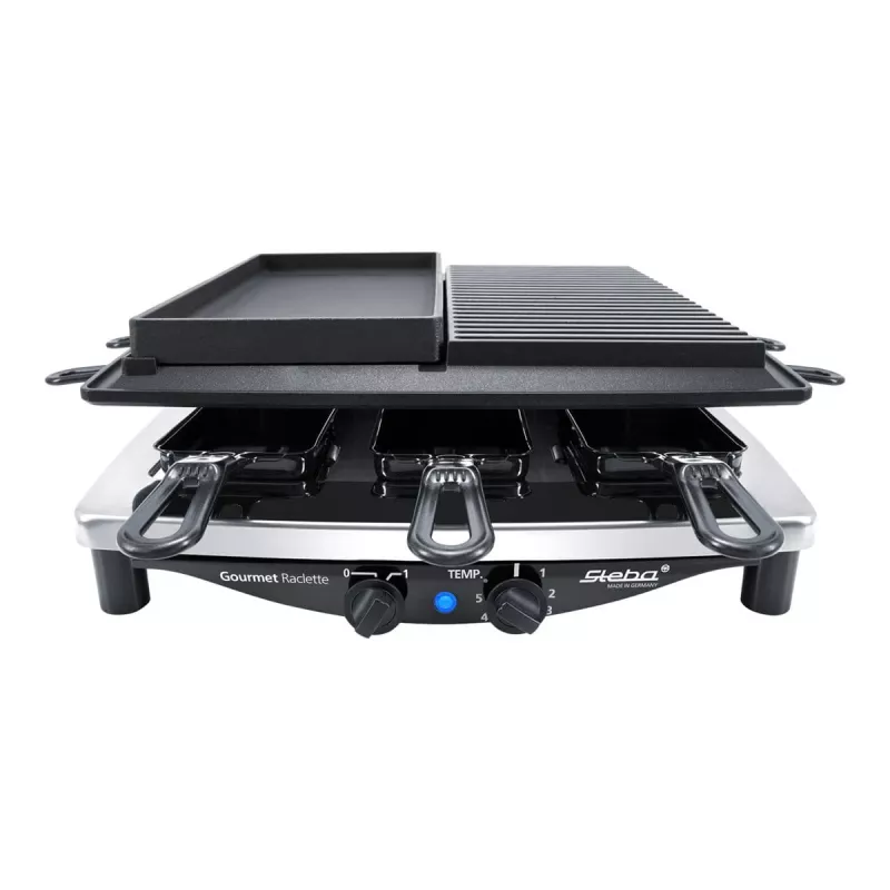 Grill stołowy Steba RC 4 Plus Deluxe Chrome Czarny 622300