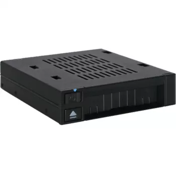 ICY DOCK - MB521SP-B - 2.5 Single Bay SAS/SATA HDD/SSD Dock in 1x 3,5 Front-Einbauschacht Hot-Swap Wechslerahmen mit EIn/Aus Schalter und Auswurftaste