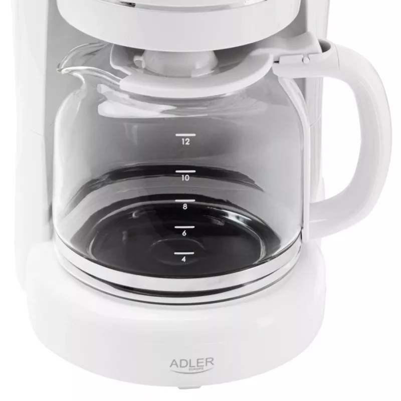 Ekspres do kawy przelewowy Adler AD 4383w do kawy mielonej 1,5 l biały