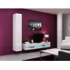 Szafka pod telewizor cama meble VIGO NEW 30/180/40, biały połysk na blacie, płyta wiórowa, 1800×400×300 mm