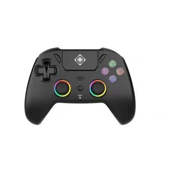 Bezprzewodowy kontroler do gier DELTACO GAM-189 RGB Hall Effect Czarny — bezprzewodowy, podświetlenie RGB, czujniki Hall Effect