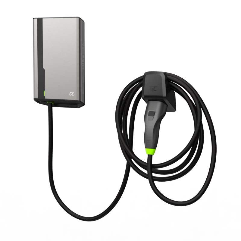 Wallbox zielony Cell GC EVGC021B2275 3.6-22 kW 7.5 m NFC szary Aluminium