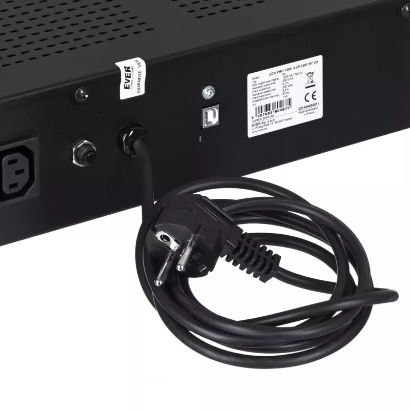 Zasilacz UPS EVER ECO Pro 1200 AVR CDS 19 (Rack; 1200VA) (W/EAVRRM-001K20/00)