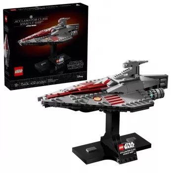 LEGO Star Wars Acclamator-class Assault Ship zestaw 75404 — zestaw konstrukcyjny, 450 elementów, model ekspozycyjny 130×150×230 mm