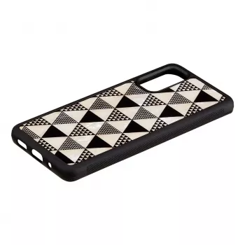 Etui ochronne iKins do Samsung Galaxy S20 — tekstura piramidy, czarne