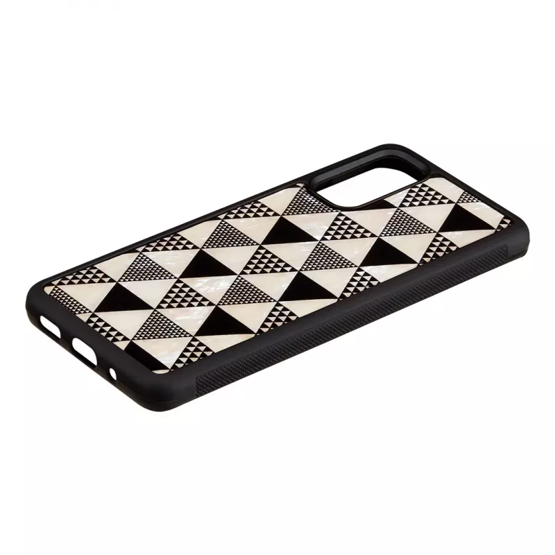 Etui ochronne iKins do Samsung Galaxy S20 — tekstura piramidy, czarne