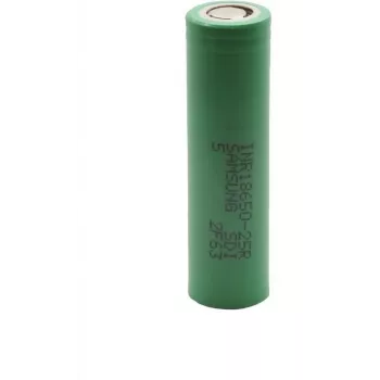 Akumulator Li-Ion 18650 Samsung INR18650-25R 2500 mAh Wysokoprądowy płaski Top