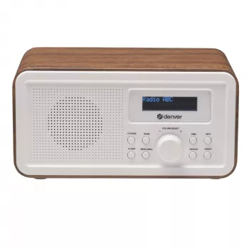 Radio DENVER DAB-30DW DAB/FM radio stołowe z wykończeniem z ciemnego drewna