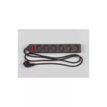 Listwa przeciwprzepięciowa REV 512380555 Czarna 6 gniazd AC 250 V 1.4 m