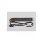 Listwa przeciwprzepięciowa REV 512380555 Czarna 6 gniazd AC 250 V 1.4 m