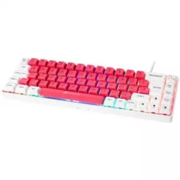 GAMIAC TKL69G SF Klawiatura gamingowa, Kailh Niebieski - biało-czerwona