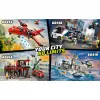 Zabawka konstrukcyjna LEGO City Remiza strażacka z pojazdem z drabiną obrotową 60414 — 843 elementy, 5 minifigurek, 220×320×140 mm