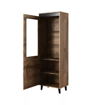 Szafka stojąca cama meble NORD 60×38×182,5 cm dąb wotan/antracyt