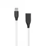 Kabel silikonowy USB- Lightning, 1m (Biały)