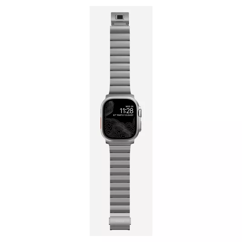 Pasek tytanowy NOMAD do Apple Watch 46mm/49mm srebrny