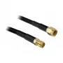 Kabel koncentryczny DeLOCK 5 m RP-SMA CFD200 czarny