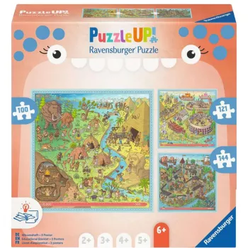 Puzzle UP Geschichte - Steinzeit, Altes Rom, Mittelalter 100, 121 i 144 elementy