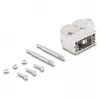 DELOCK D-Sub housing 9‑pin kątowy 90° kabel boot, srebrny plastic, 33×47×16 mm