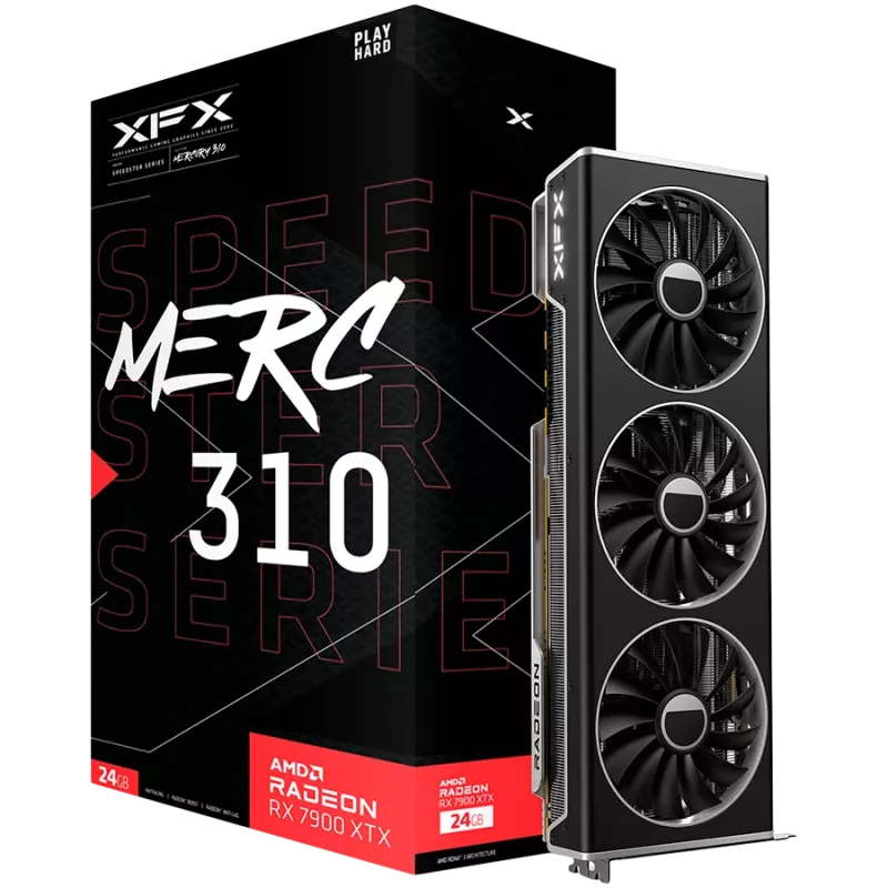 Karta graficzna XFX Radeon RX 7900 XTX 24 GB GDDR6, PCIe 4.0, 384-bitowa, 355 W, 3 wentylatory