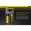 Ładowarka do akumulatorów Nitecore NEW i2 — ładowarka 2‑kanałowa dla LiFePO4, Li‑Ion, NiMH; wejście 100–240 V; wyjście 9–12 V; obsługuje AAAA/C/D/AAA/AA; czarna