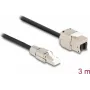 DeLOCK Kabel RJ45 wtyk do montażu w terenie do modułu Keystone gniazdo RJ45 Kat.6A 3 m