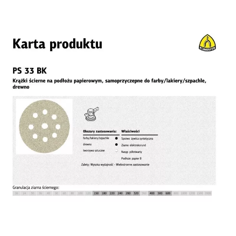 K.PUCK 225 PS33BK gr.150 OTW. GLS38 /50 szt.