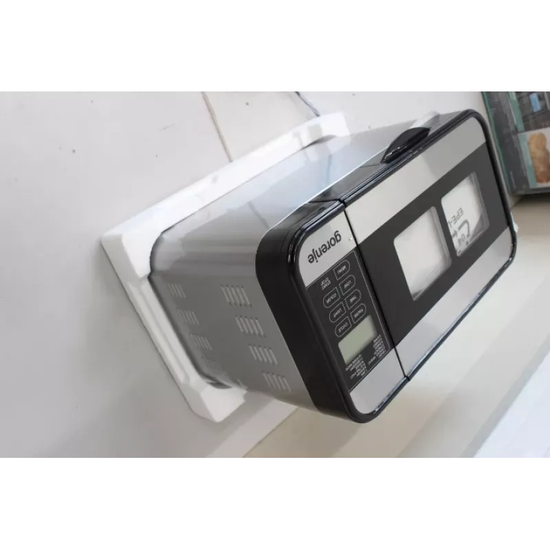 Wypiekacz do chleba Gorenje BM1400E — 815 W, 12 programów, LCD, stal nierdzewna, bochenek 1400 g, podwójna forma do pieczenia