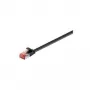 Wentronic Goobay CAT 6 płaski kabel krosowy, U/FTP, czarny, 0.5 m - materiał miedziany (94230)