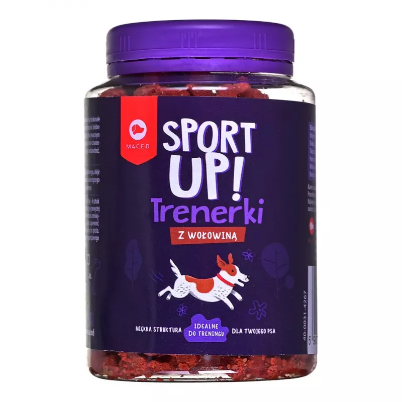 Przysmaki treningowe dla psa MACED Sport Up! Beef 300 g — przekąski treningowe o smaku wołowym