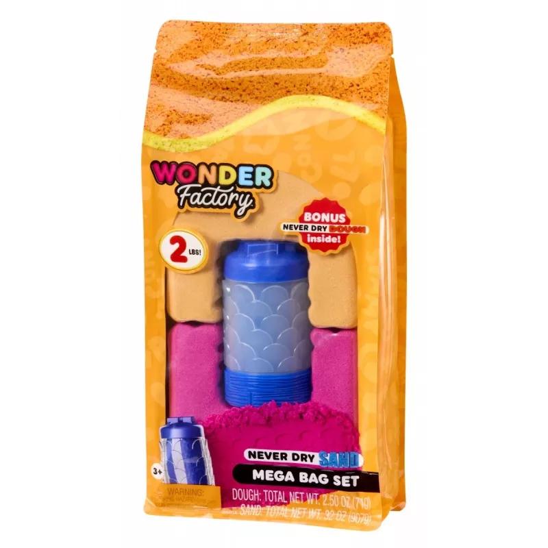 Kinetic sand Wonder Factory Never Dry Sand Bag, pomarańczowy czerwony