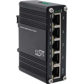 Przełącznik Ethernet PoE Exsys EX-62020POE — Mini 5-portowy 5×10/100/1000Tx