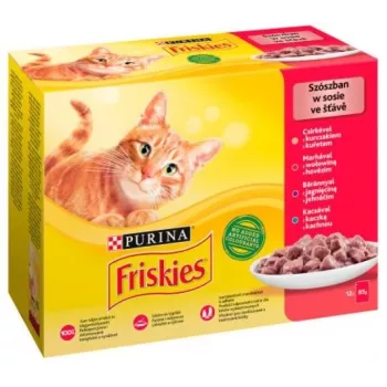 Friskies Mix mięsa - mokra karma dla kotów - 12 x 85 g