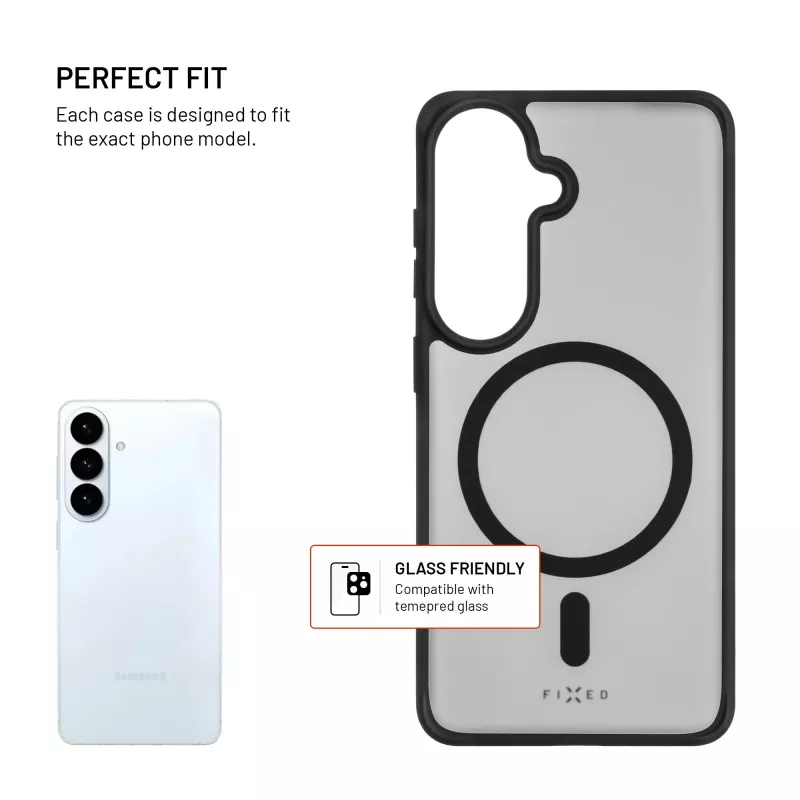 Fixed MagMisty | Pokrywa tylna | Samsung | Galaxy S26 | Poliwęglan/TPU | Czarny