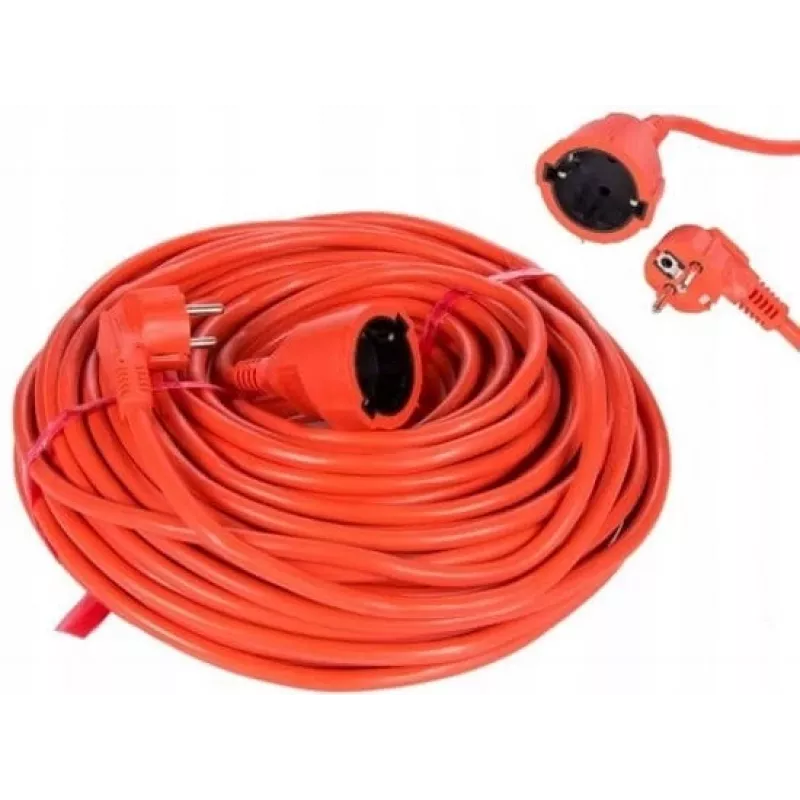 VERTEX PZO20M Zwijany przedłużacz 20 m 3x2,5 mm Pomarańczowy