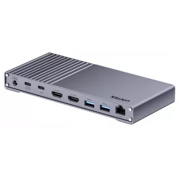 Stacja dokująca Unitek USB4 40Gb/s 14‑w‑1 — USB-C, 3× USB 10Gbps, 2× USB 5Gbps, 2× HDMI, RJ45, PD z zasilaczem 120W