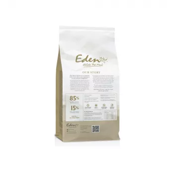 Sucha karma dla kota Eden Oryginalny Cousine 10 kg — kompletna karma dla dorosłych, 43% białka, 23% tłuszczu, bez zbóż i glutenu