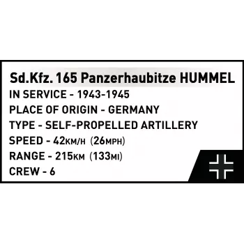 Zestaw konstrukcyjny Cobi Panzehaubitze Hummel 1118 elementów model do składania