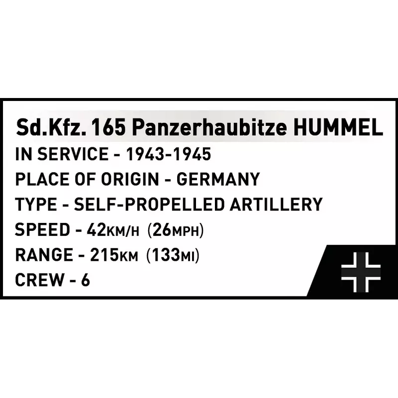 Zestaw konstrukcyjny Cobi Panzehaubitze Hummel 1118 elementów model do składania