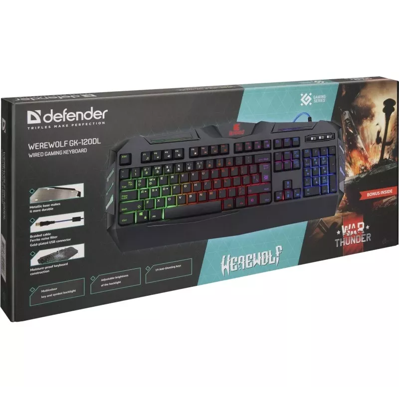 Klawiatura gamingowa Defender WEREWOLF GK-120DL