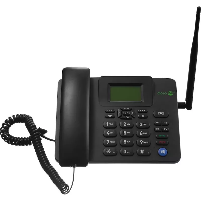 IP Phone Doro 4100H Czarny Wired Handset LCD 128x64 500 wpisów
